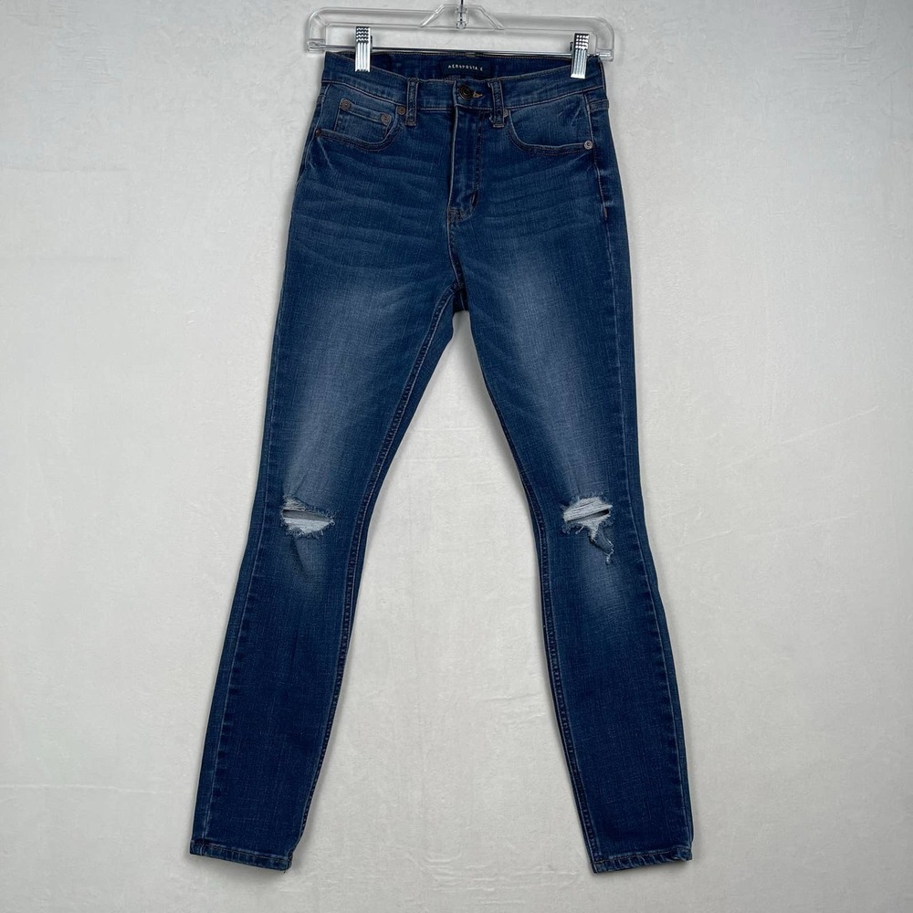 Aeropostale Women’s Jeans 6 Flex Effects Aero Cheeky Legging Stretch Knees Out‎